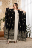 Noir Heritage Embroidered Velvet Abaya