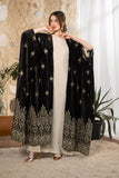 Noir Heritage Embroidered Velvet Abaya