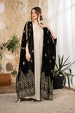 Noir Heritage Embroidered Velvet Abaya