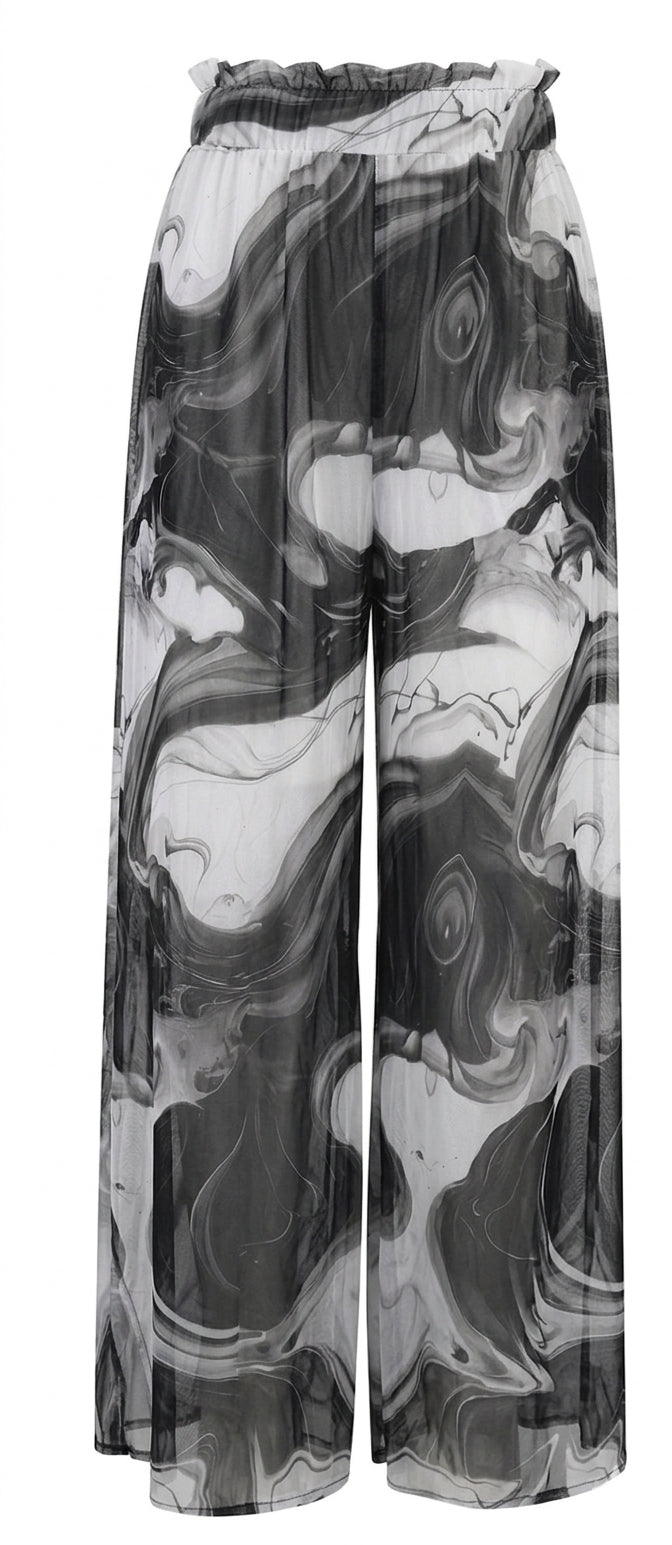 Noir Marble Cover-Up Pants