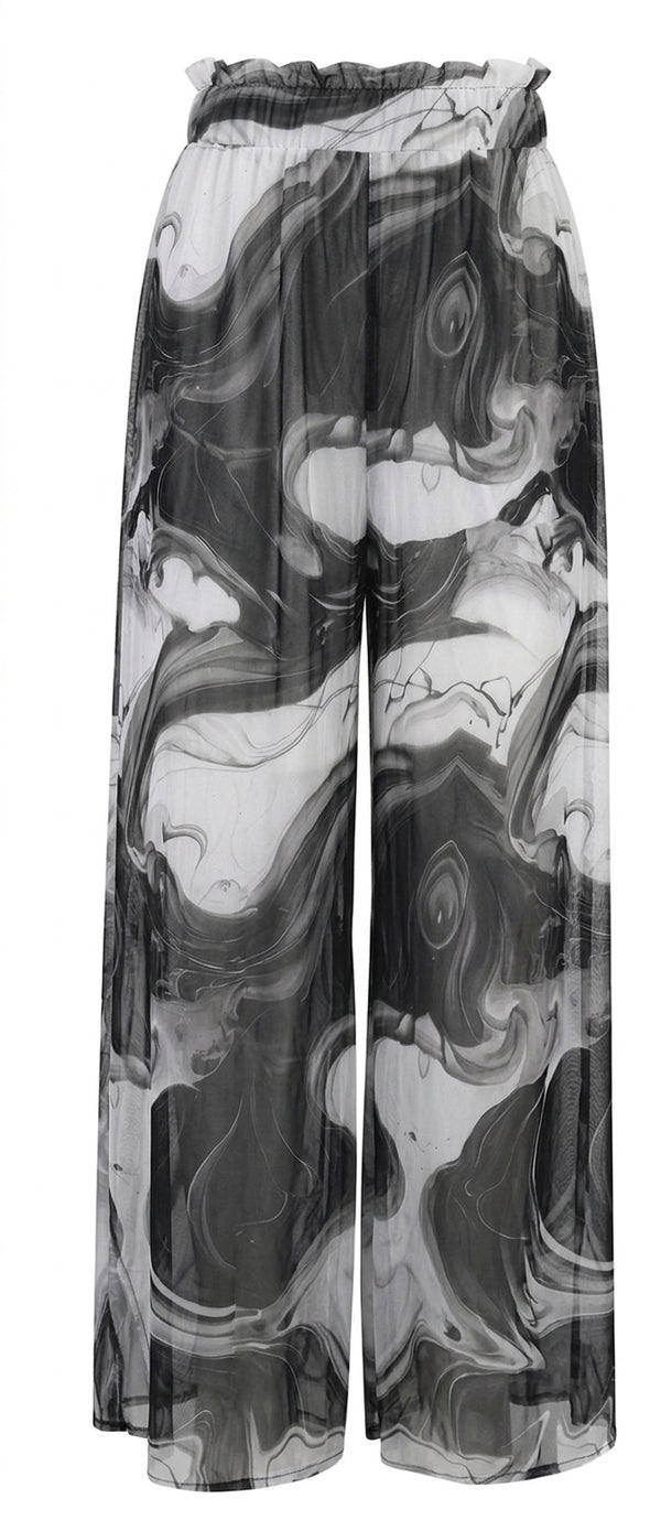 Noir Marble Cover-Up Pants
