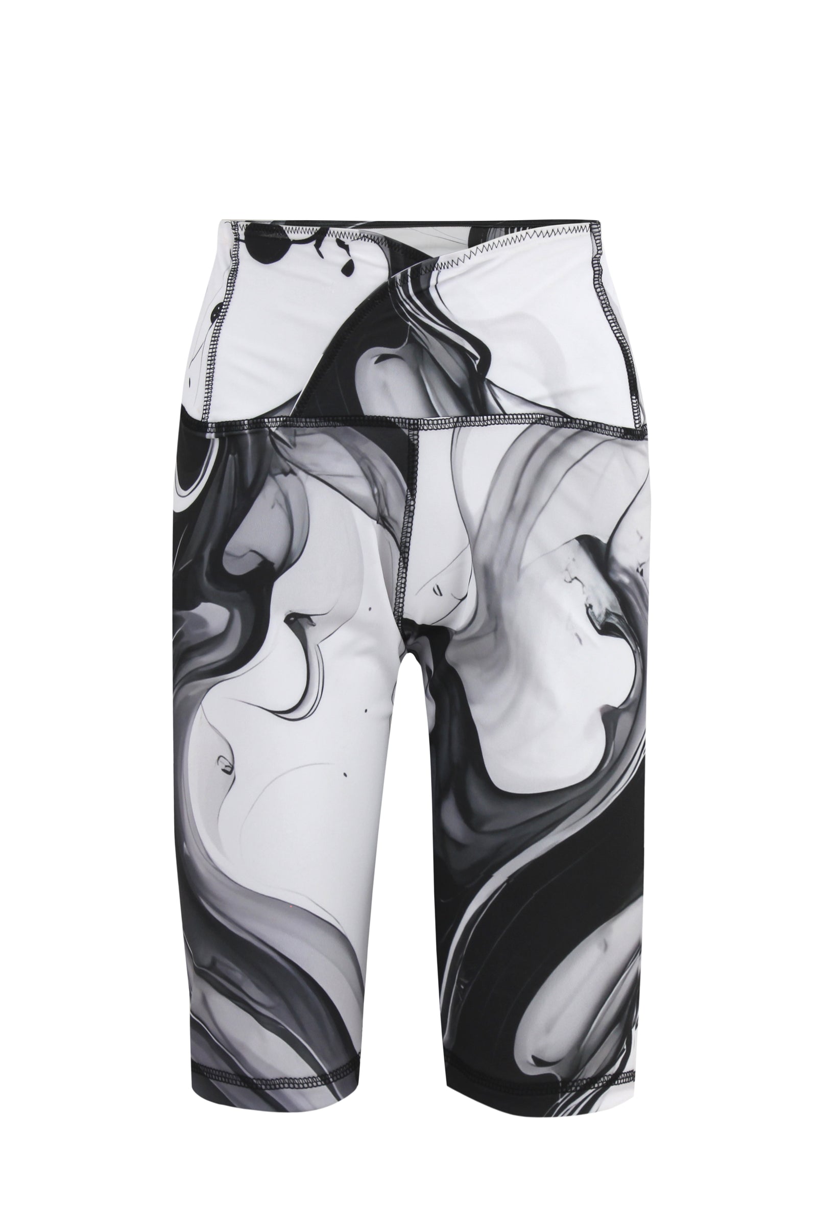 Noir Marble High-Waist Short