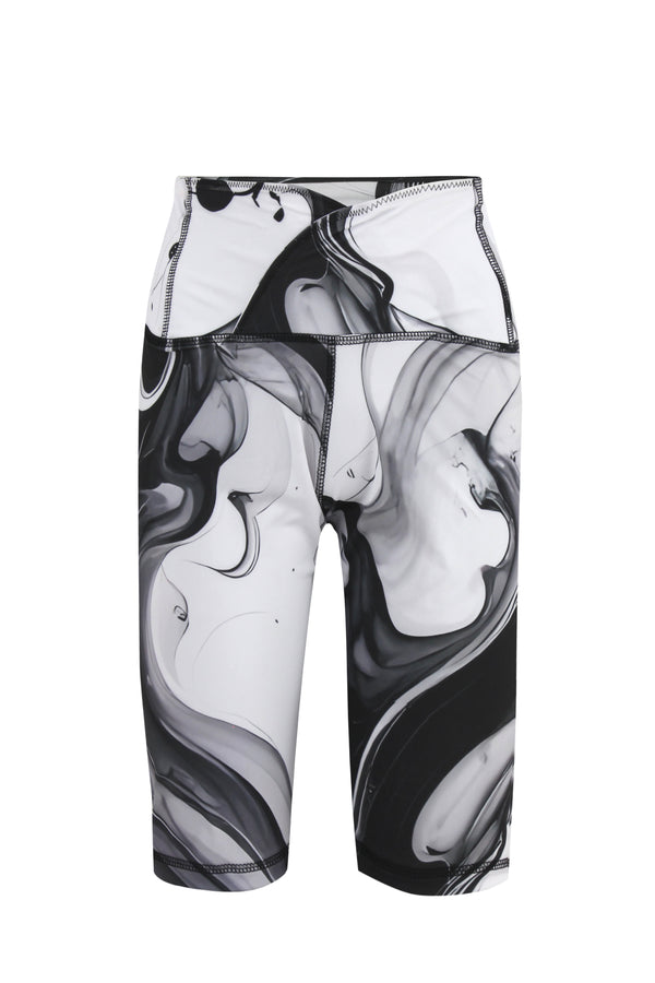 Noir Marble High-Waist Short