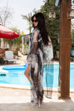Noir Marble Tulle Kimono