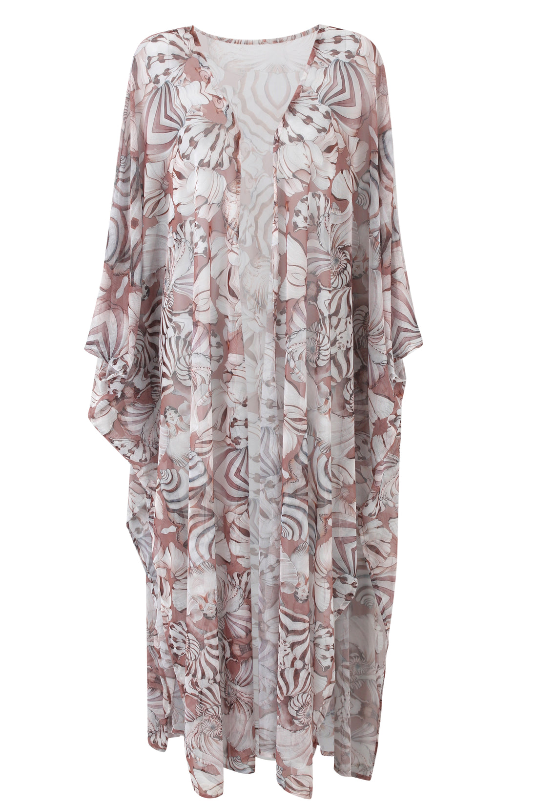 Nude Shell Tulle Kimono