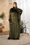 Olive Serenity Hooded Prayer Abaya