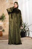 Olive Serenity Hooded Prayer Abaya