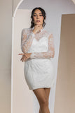 Open Back Allure Lace Dress - White