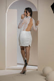 Open Back Allure Lace Dress - White