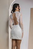 Open Back Allure Lace Dress - White