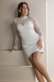 Open Back Allure Lace Dress - White