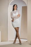 Open Back Allure Lace Dress - White