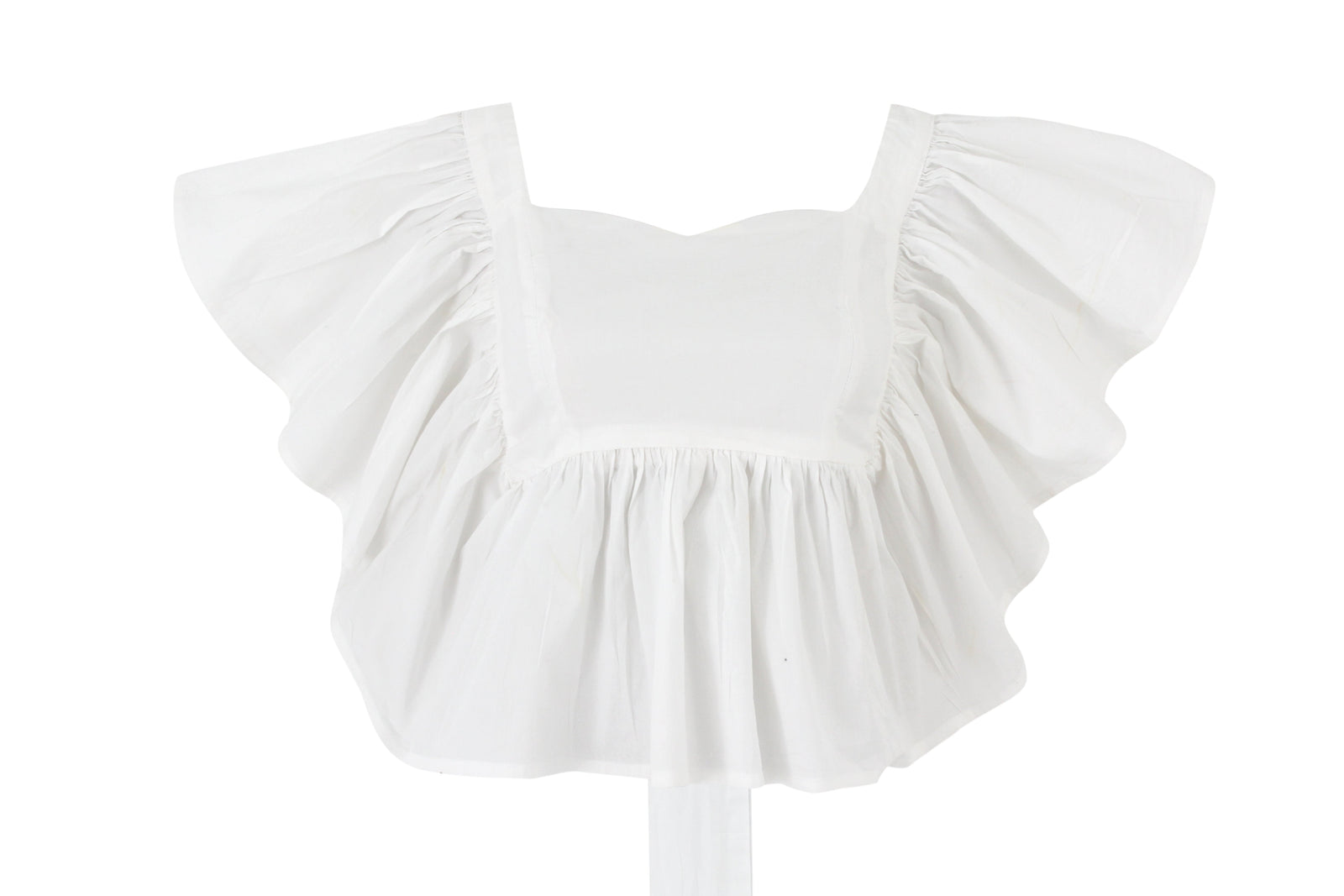 Ruffled poplin top