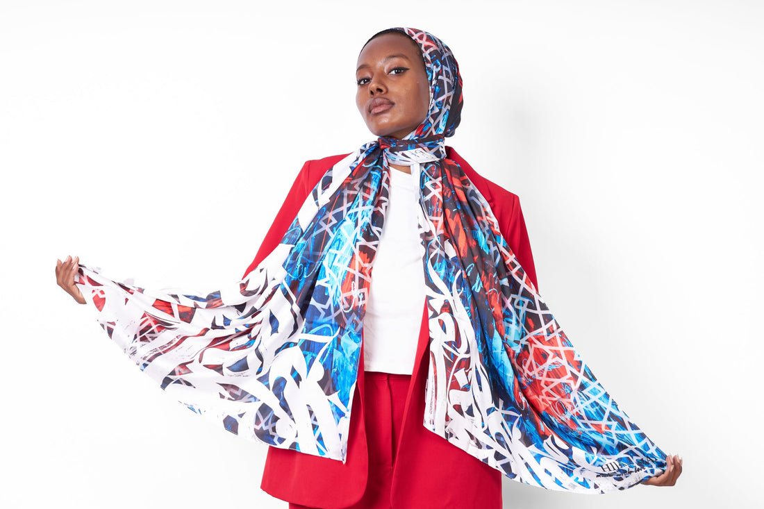 The Mural Satin Scarf