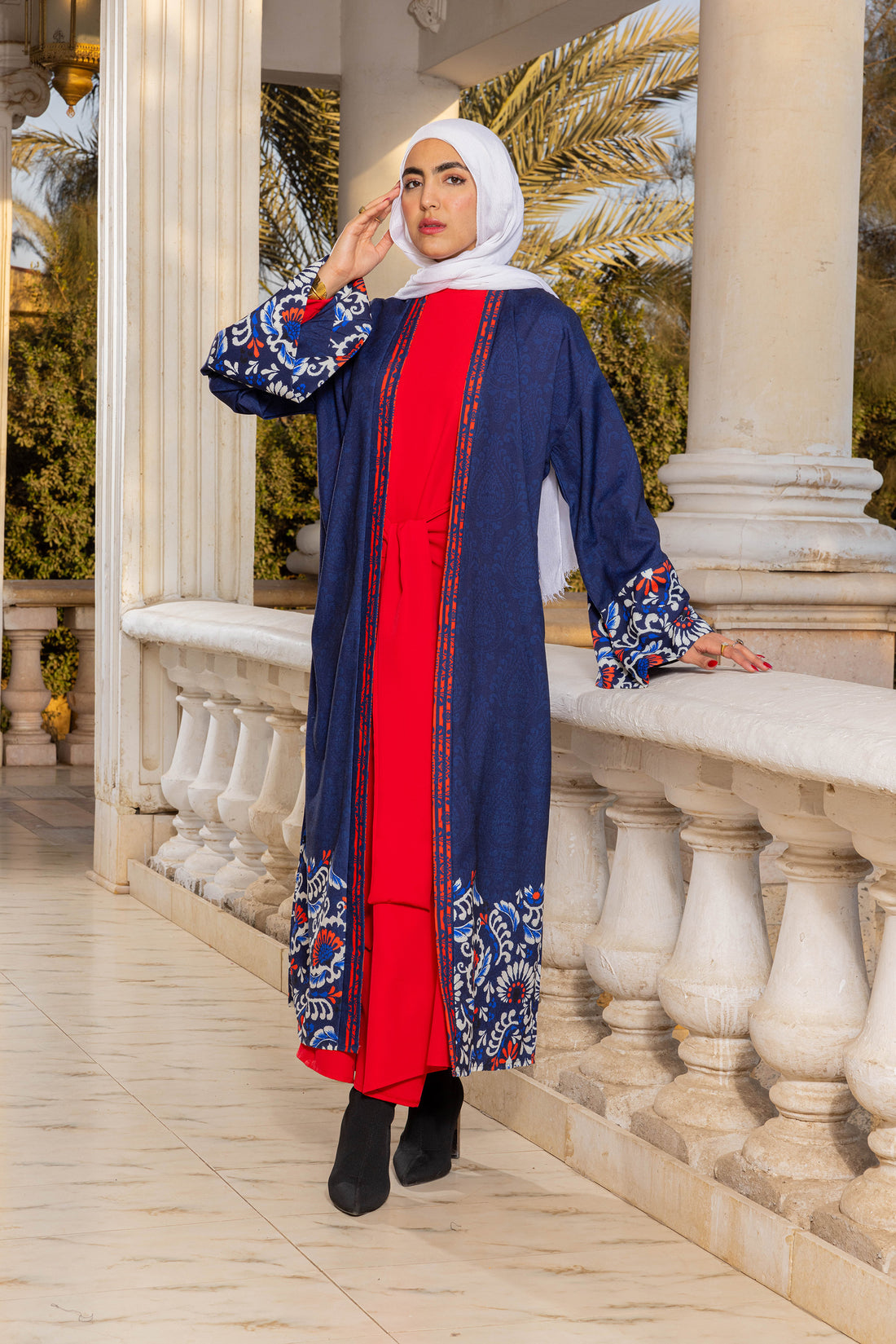Ottoman Bloom Printed Linen Kimono