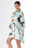 Penguin Oversized Hoodie Blanket – Soft Velvet Fleece
