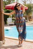 Pineapple Wrap Skirt with Fringes