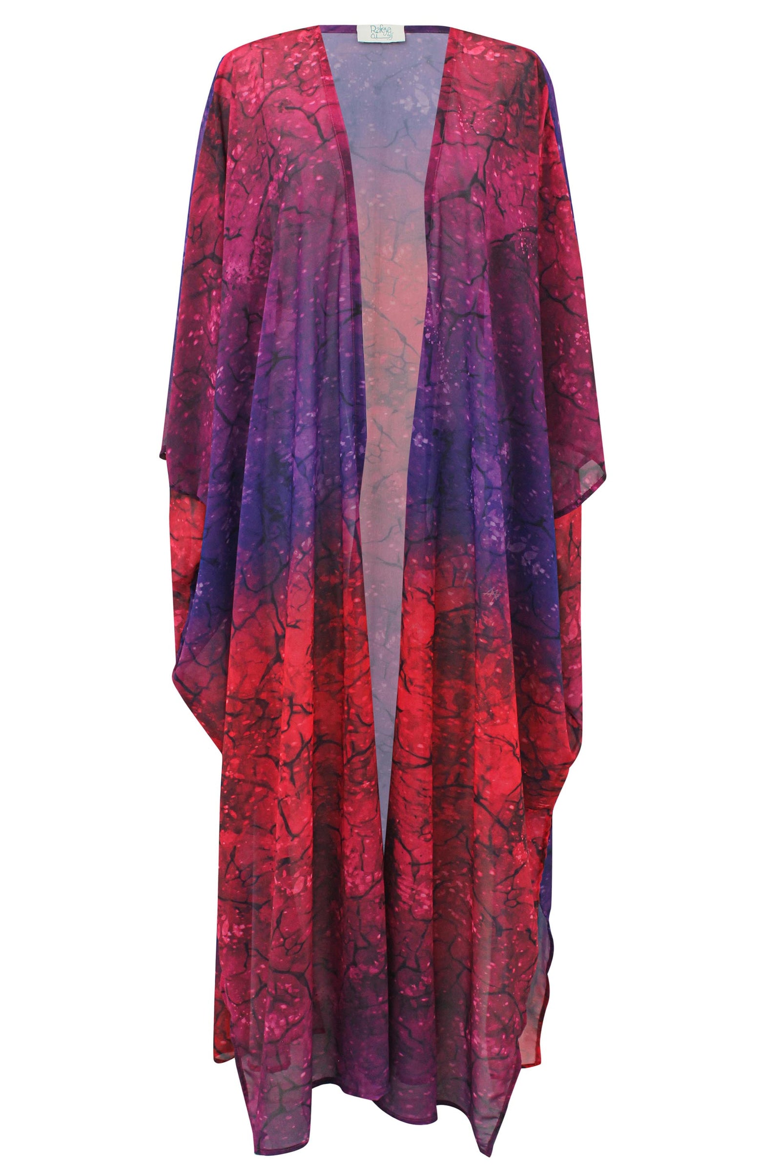 Pink Thunder Chiffon Kimono