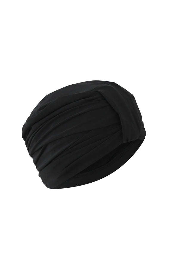 Plain black turban