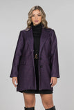 Purple Wild Elegance Wool Blazer Dress