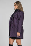 Purple Wild Elegance Wool Blazer Dress