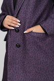 Purple Wild Elegance Wool Blazer Dress