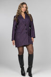 Purple Wild Elegance Wool Blazer Dress