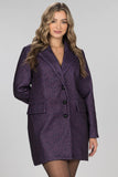 Purple Wild Elegance Wool Blazer Dress