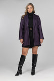 Purple Wild Elegance Wool Blazer Dress