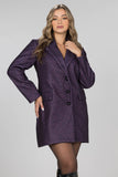 Purple Wild Elegance Wool Blazer Dress