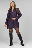 Purple Wild Elegance Wool Blazer Dress