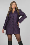 Purple Wild Elegance Wool Blazer Dress