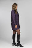 Purple Wild Elegance Wool Blazer Dress