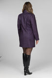 Purple Wild Elegance Wool Blazer Dress