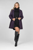 Purple Wild Elegance Wool Blazer Dress