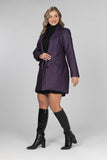 Purple Wild Elegance Wool Blazer Dress