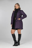 Purple Wild Elegance Wool Blazer Dress