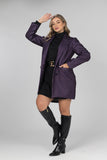 Purple Wild Elegance Wool Blazer Dress