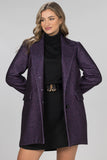 Purple Wild Elegance Wool Blazer Dress