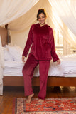 Red Velvet Hooded Set