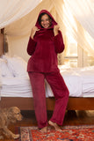 Red Velvet Hooded Set