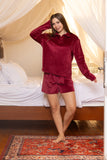 Red Velvet Short Set