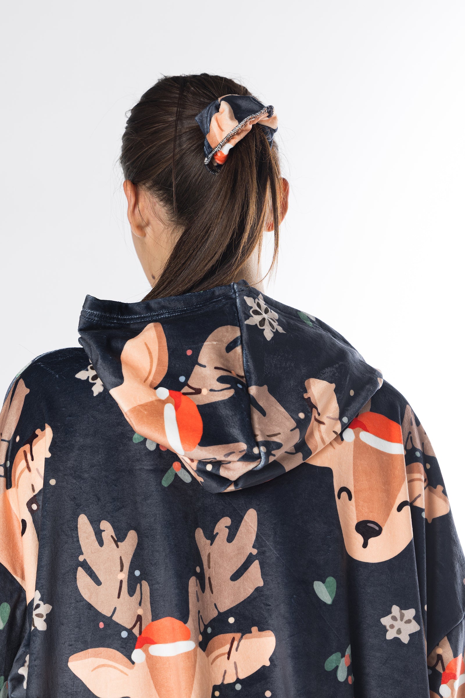 Reindeer Dreams Hoodie Blanket