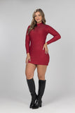 Rhinestone Mini Red Dress - Red