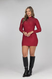 Rhinestone Mini Red Dress - Red