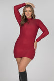 Rhinestone Mini Red Dress - Red