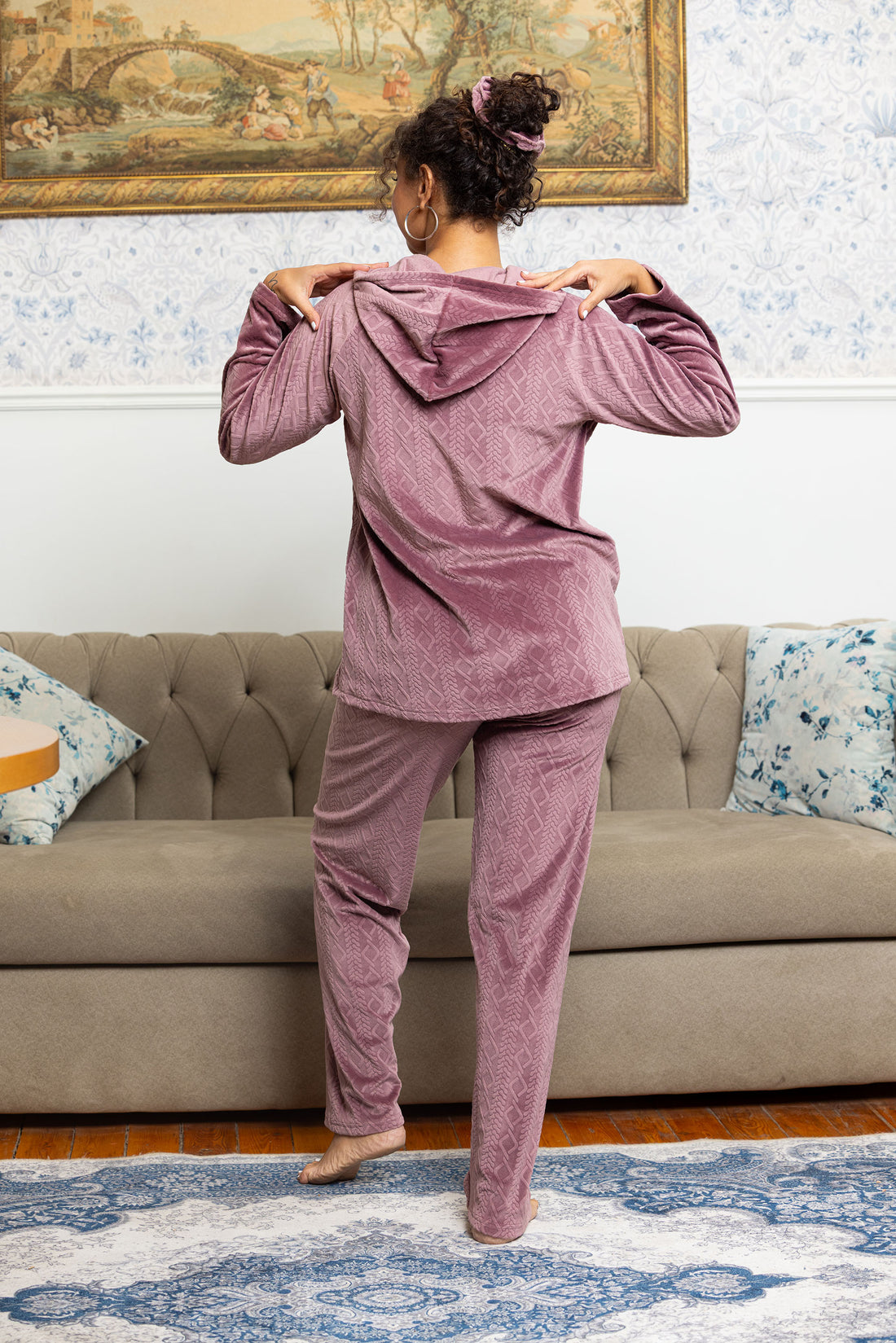 Rosy Dusk Hooded Set