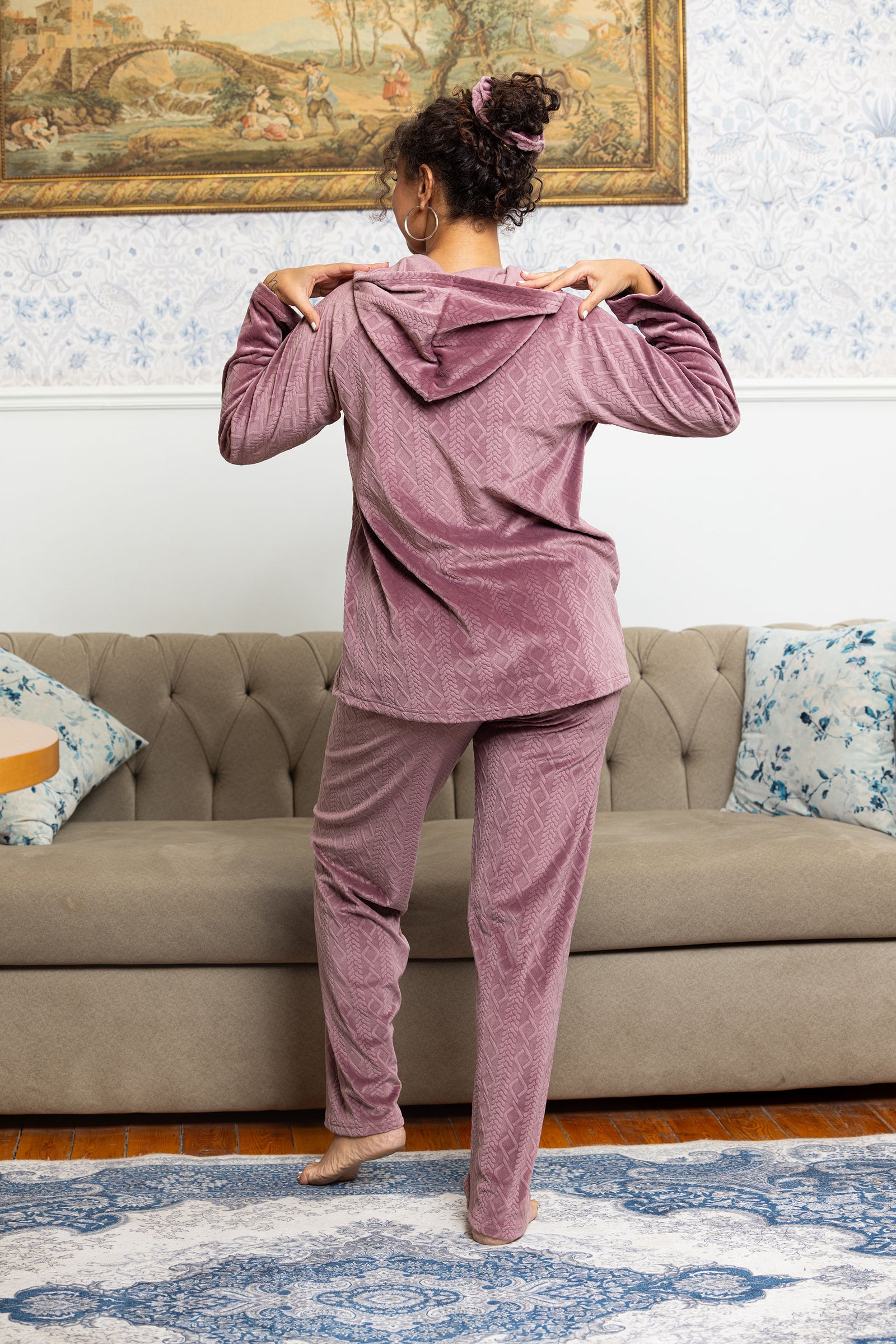 Rosy Dusk Hooded Set