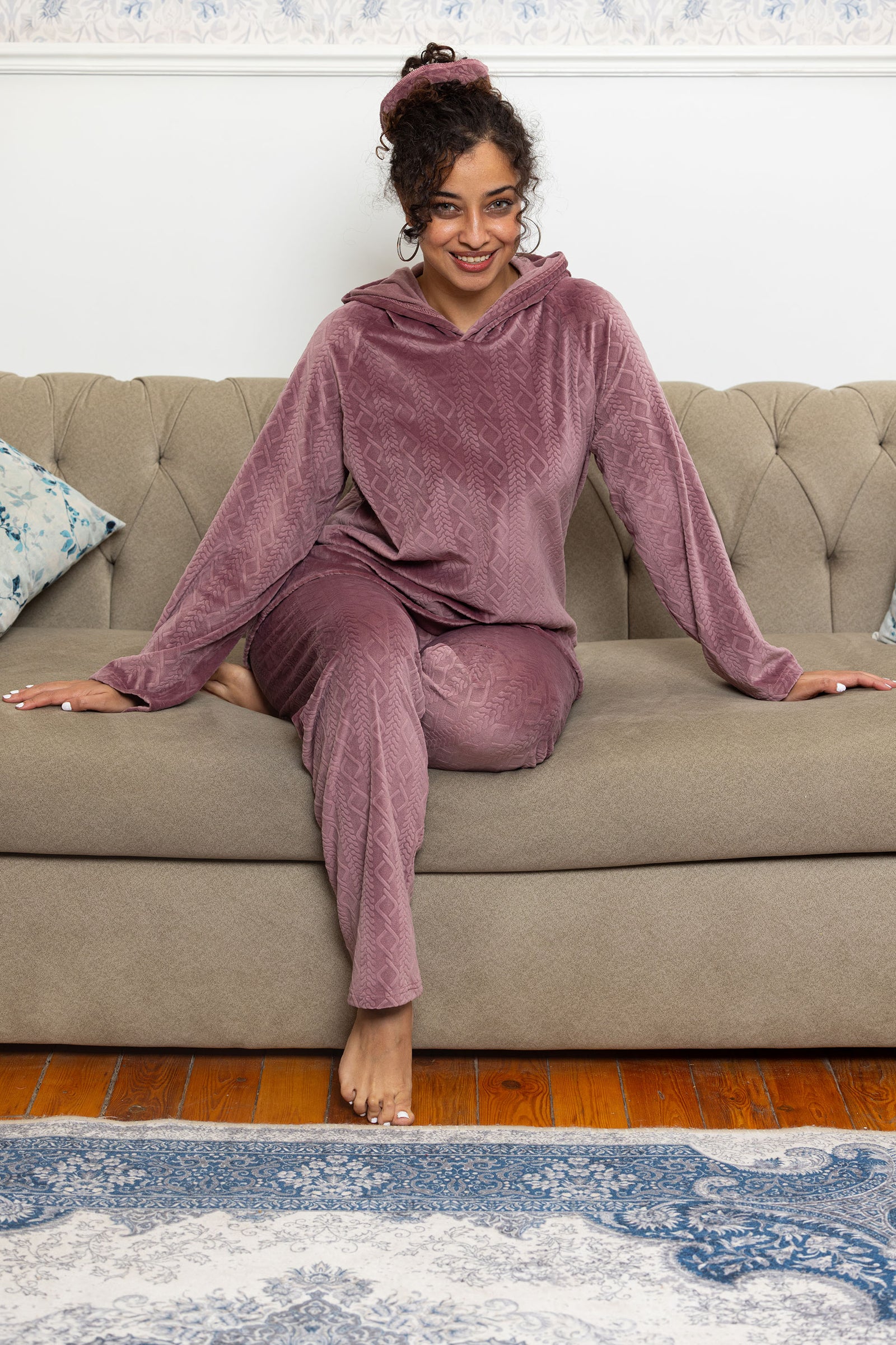 Rosy Dusk Hooded Set