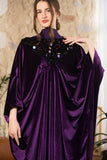 Royal Amethyst Velvet Abaya